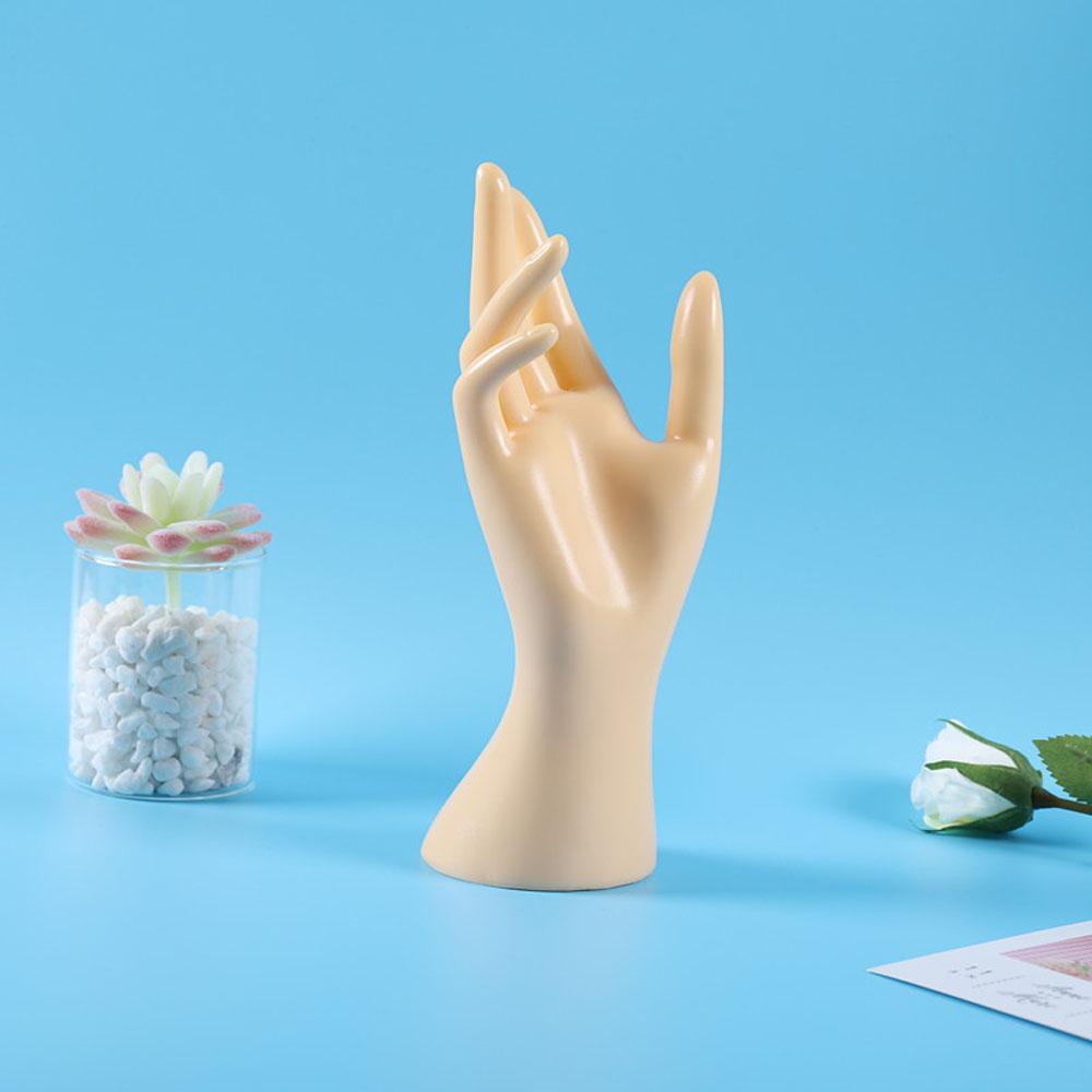 Mô Hình Bàn Tay Nhựa PVC Dễ Thương Dùng Trang Trí|Giá Đỡ Trưng Bày Nhẫn/Đồng Hồ 8.5&quot; Màu Trắng Đen