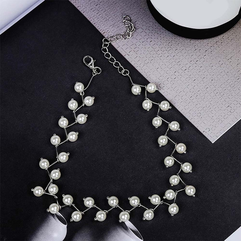 Vòng cổ choker đính ngọc trai giả thời trang cho nữ