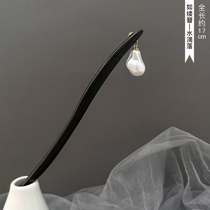 Trâm Cài Tóc Gỗ Mun Cao Cấp Phong Cách Retro Thời Trang Cho Nữ