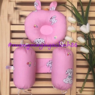 Bộ gối chặn Hàn Quốc cho bé - Gối chặn sơ sinh 2 đầu em bé GC302