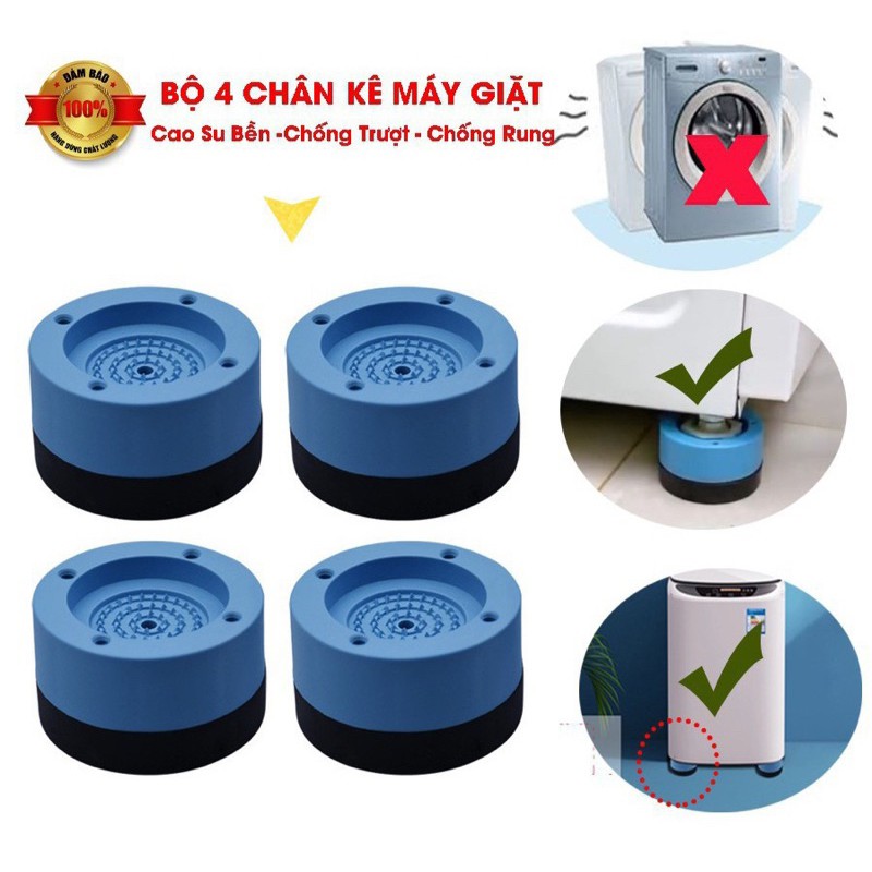 4 miếng cao su kê chân máy giặt chống rung, chống trượt, chống ồn hiệu quả