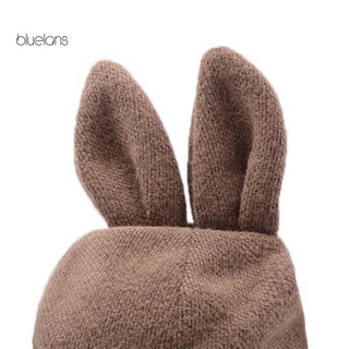 Mũ Len Beanie Đính Tai Thỏ 3D