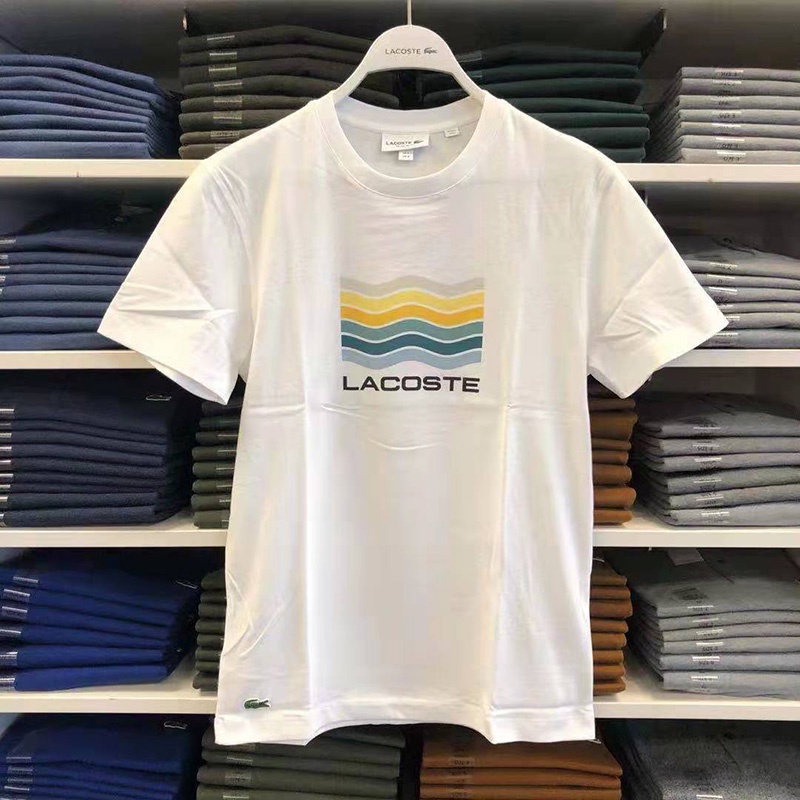 Áo Thun Cotton Lelaki Lacoste Dáng Rộng Họa Tiết Da Cá Sấu Cho Nam Và Nữ S-5XL