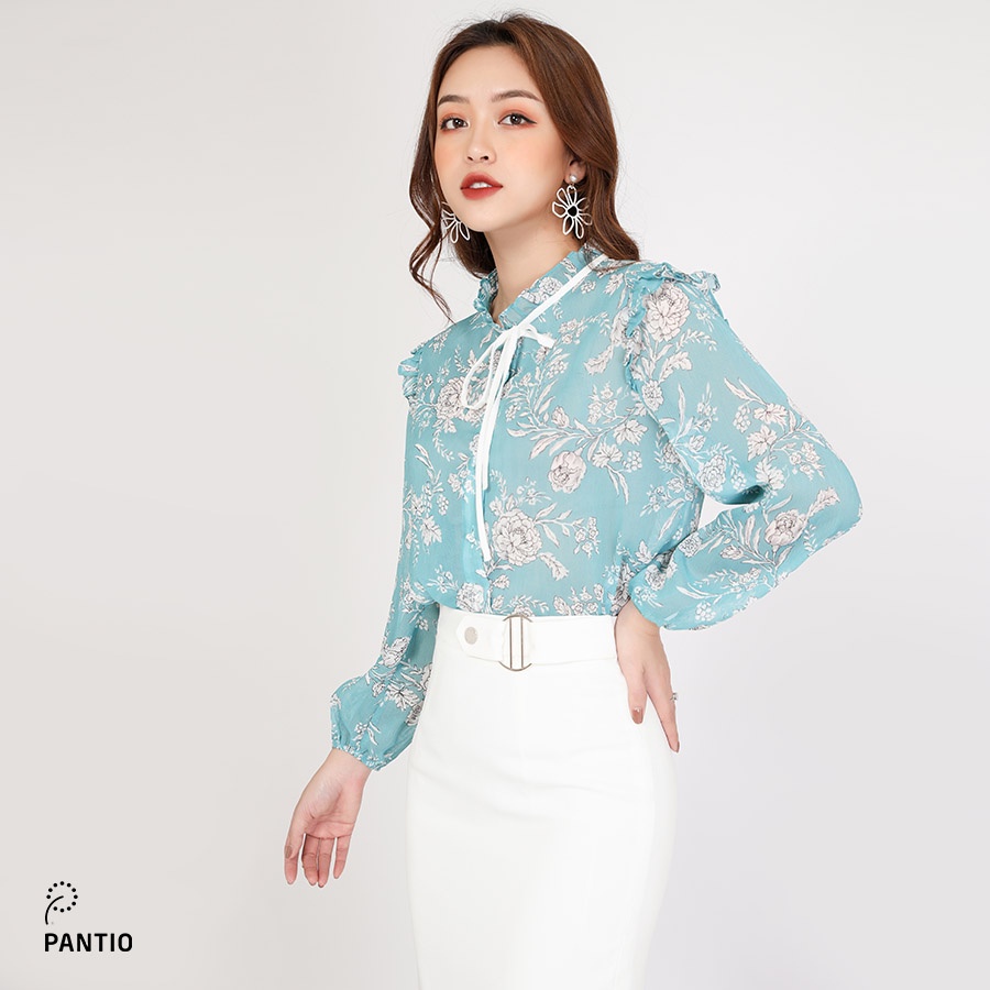 Áo sơ mi chất liệu lụa mềm họa tiết trẻ trung FAS32123 - PANTIO
