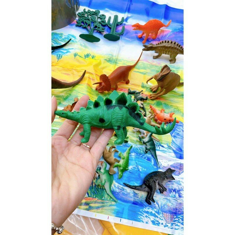 Bộ 26 đồ chơi khủng long cho bé nhựa dẻo an toàn (bộ lớn)