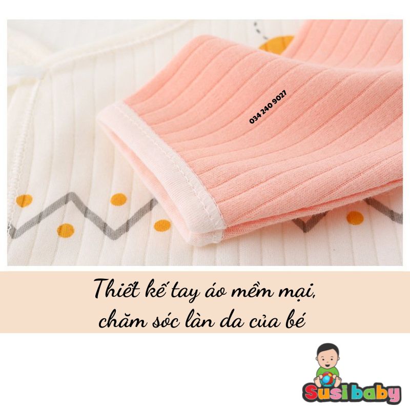 [QUÀ TẶNG ĐẦY THÁNG] SET ĐỒ SƠ SINH 7 CHI TIẾT CAO CẤP 3 MÀU HỒNG XANH VÀNG CHO BÉ TRAI BÉ GÁI