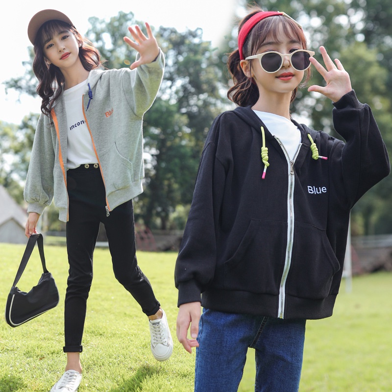 AK54 Size110-160 (15-40kg) Áo khoác bé gái (thun gân cực đẹp) Thời trang trẻ Em hàng quảng châu