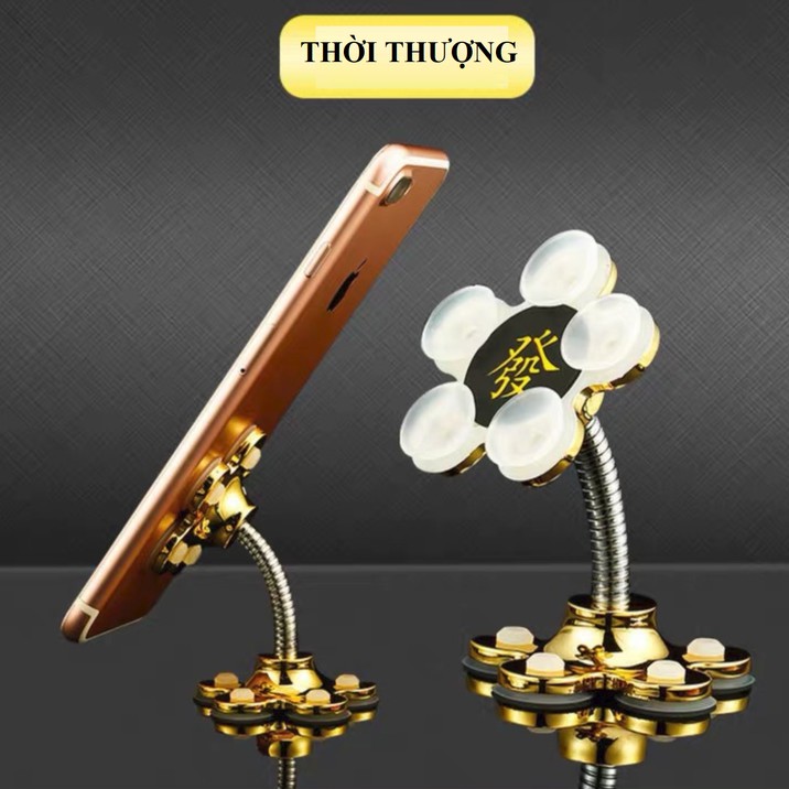 Giá đỡ điện thoại thông minh hình bông hoa mai thân xoay 360 độ theo ý muốn