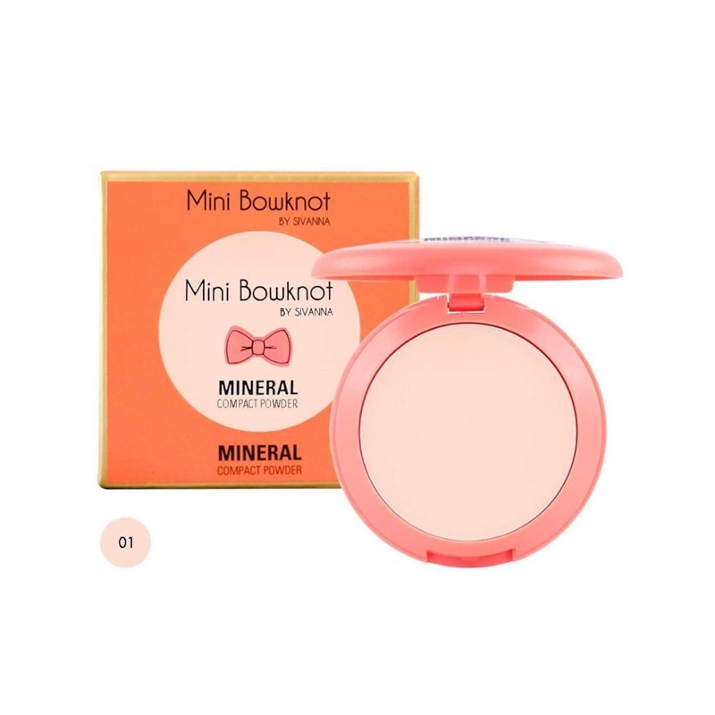 Phấn phủ SIVANNA COLORS Mini Bowknot Mineral Compact Powder - HF3031