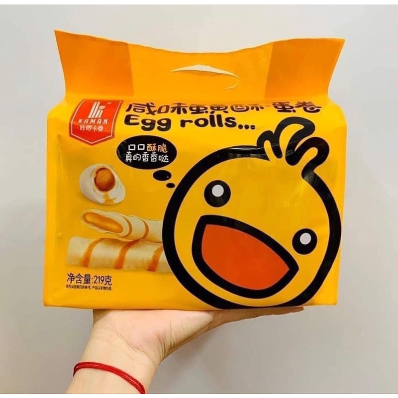 Bánh trứng cuộn giòn Kaman Egg Roll 50k/ gói