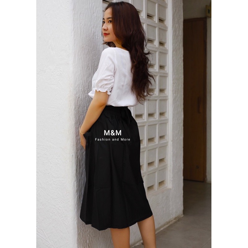 Set công sở áo rút dây phối chân váy | BigBuy360 - bigbuy360.vn
