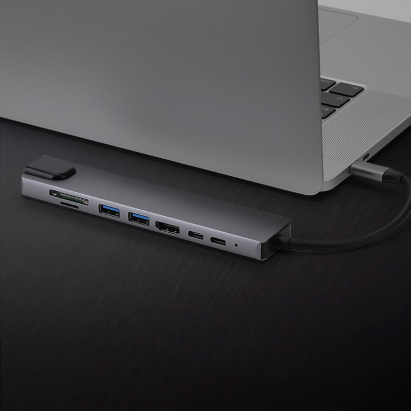 Bộ Hub Chia Cổng Usb 8 Trong 1 Cho Máy Tính