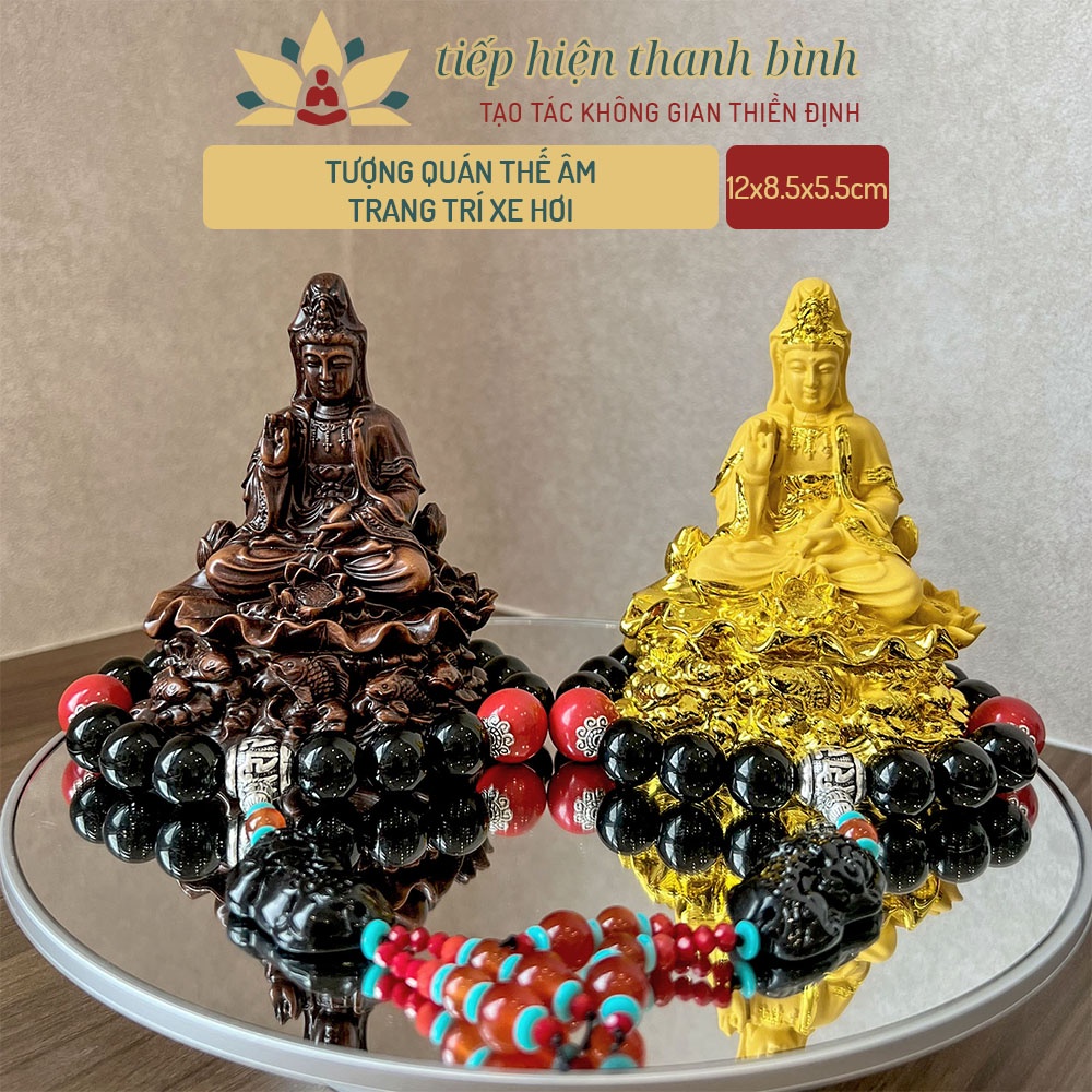 Tượng Phật Bà Quán Thế Âm Bồ Tát Trang Trí Xe Hơi Phù Hộ Độ Trì Cho Gia Chủ