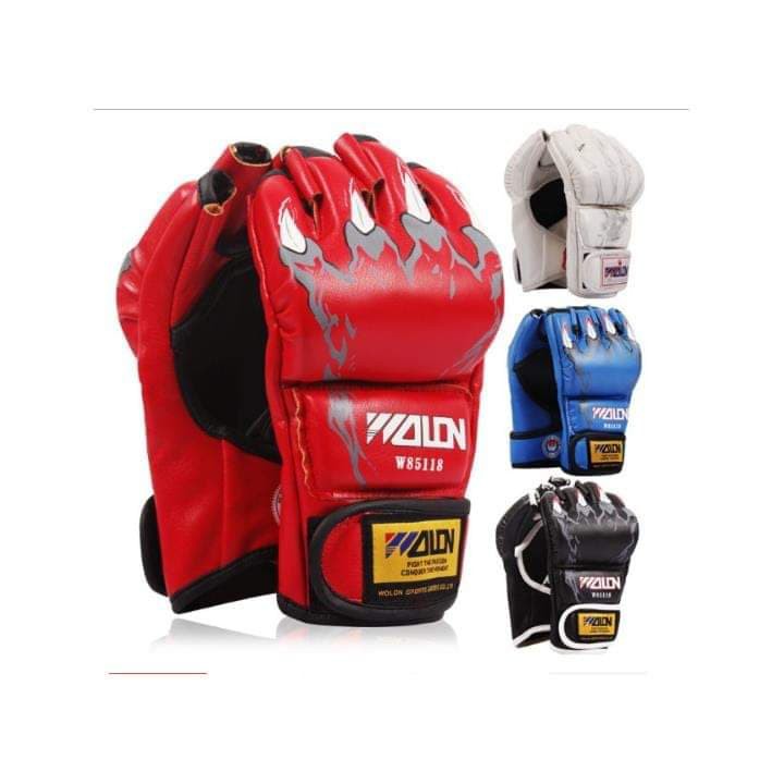 Đích đấm boxing bàn Tay Tròn Walon + Găng Tay Hở Ngón Walon chính hãng, dùng cho boxing, trainning, bảo hành 6 tháng