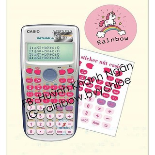 miếng dán nút phím màu hồng đậm máy tính bỏ túi cầm tay casio fx 570 vn plus