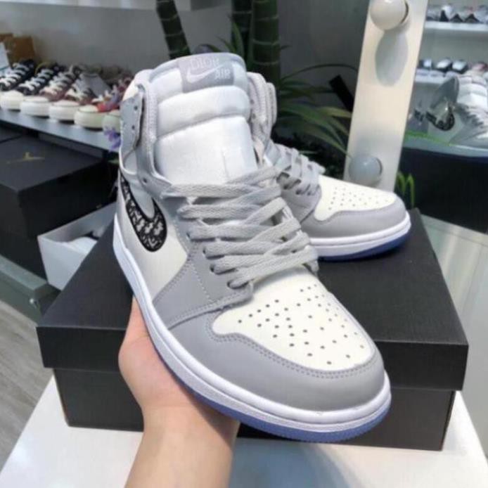 [Full Box Bill ] Giày jordan dior cổ cao + cổ thấp nam nữ màu xám bản cao cấp | BigBuy360 - bigbuy360.vn