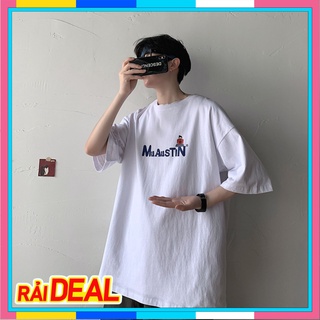 Áo thun nam nữ unisex form rộng tay lỡ MuauStin Lilyshopz, áo phông form rộng cổ tròn basic