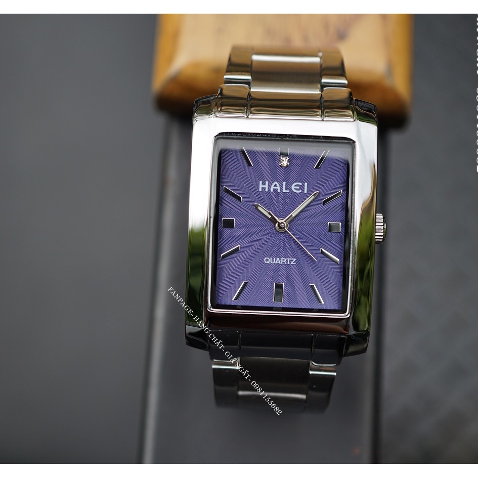 [Hot Sale] Đồng Hồ Nam Mặt Vuông Halei Dây Thép Chống Gỉ Đồng Hồ Kim Chống Nước | BigBuy360 - bigbuy360.vn