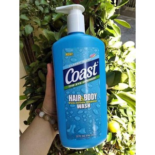 Sữa tắm gội nam coast hair & body wash 946ml của mỹ