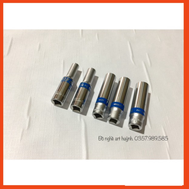 Đầu tuýp dài, đầu khâu dài 1/4" hàng Top chính hãng đủ size, khẩu ¼ top