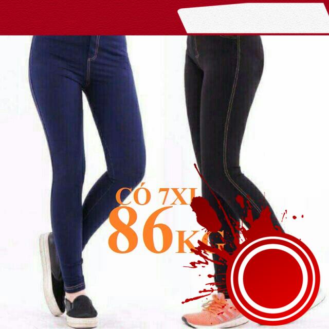 GIẢ JEAN DÀI - QUẦN LEGGING VẢI THUN GIẢ JEAN CAO CẤP KINA QUẦN DÀI Có SAI ĐẠI Bigsize 3XL 4XL 5XL 6XL 7XL