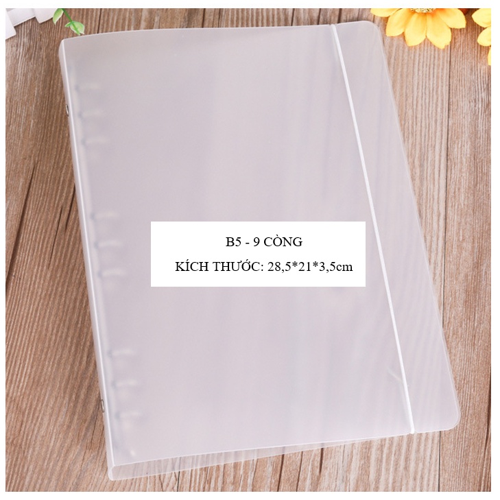 Bìa còng nhựa A4 B5 A5 A6 planner