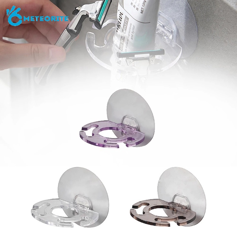 Giá Đựng Kem Đánh Răng/Kem Đánh Răng Gắn Tường Không Cần Đục Lỗ Nhiều Ngăn Sáng Tạo