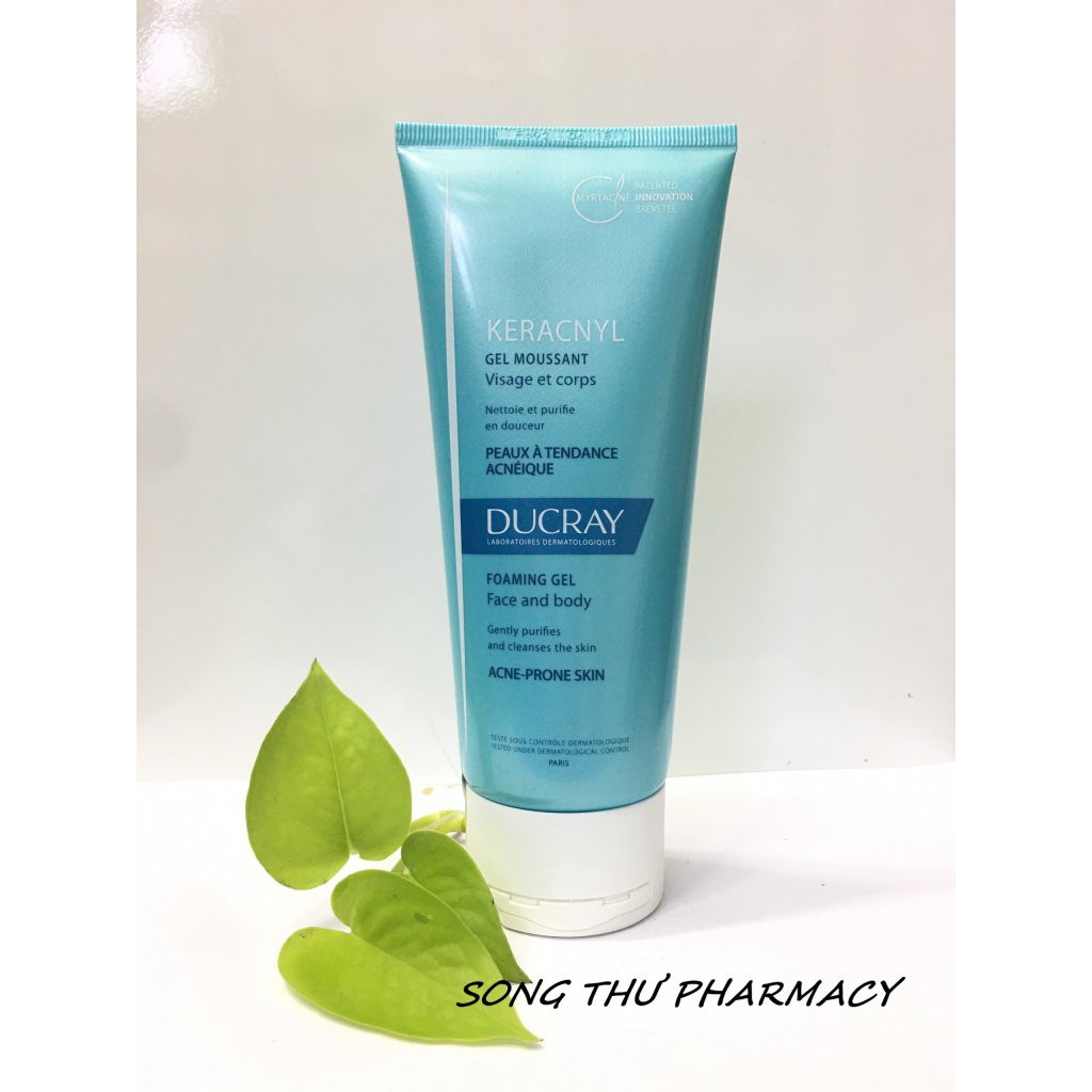 DUCRAY KERACNYL GEL MOUSSANT – SỮA RỬA MẶT CHO DA DẦU MỤN