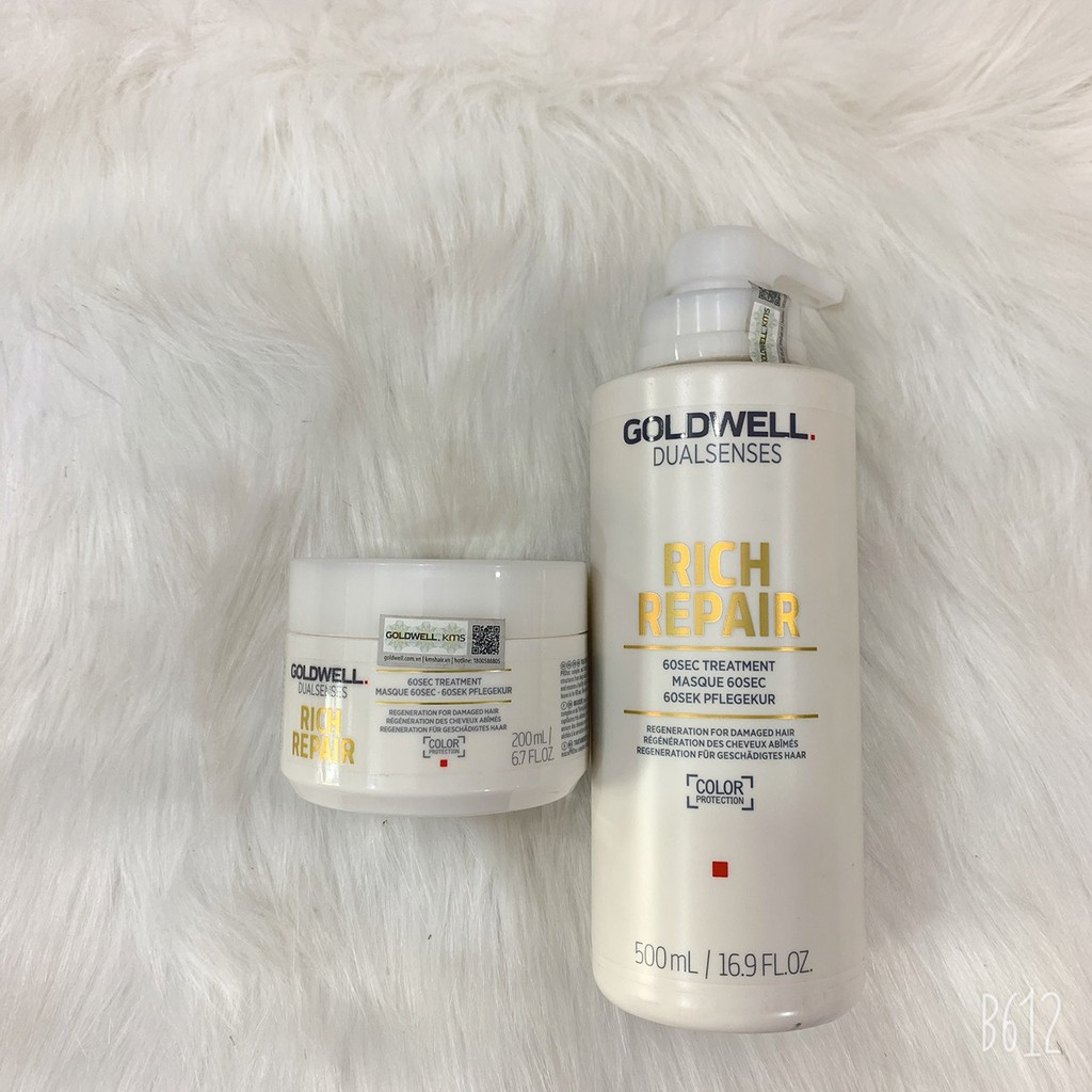 Dầu Hấp Goldwell 60s Dualsenses Rich Repair 200ml/500ml (Hàng chính hãng)