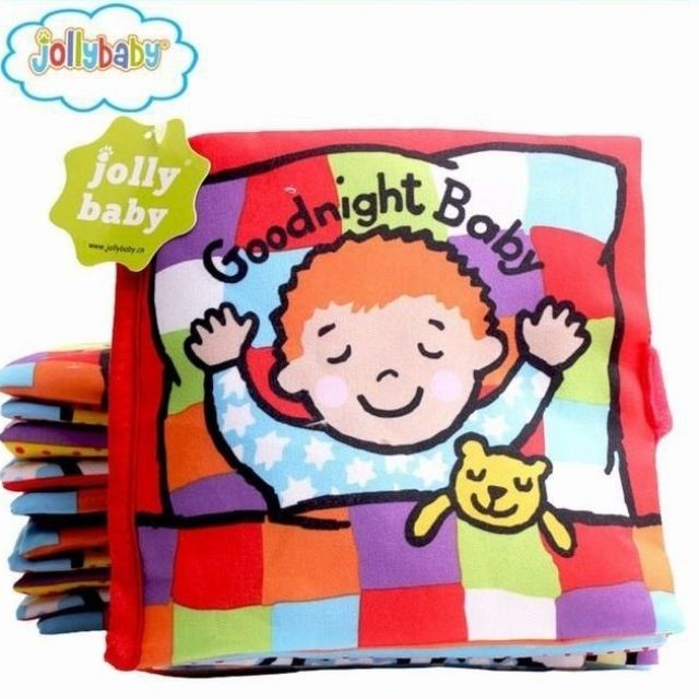 Sách Vải Tương Tác Cho Bé 6 Tháng Chủ Đề Goodnight Baby Jollybaby SV31