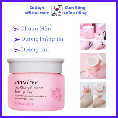 Kem Dưỡng Ẩm Innisfree Hoa Anh Đào Cherry Blossom Jelly Cream Hàn Quốc 50ml-Kem Dưỡng Trắng Da | BigBuy360 - bigbuy360.vn