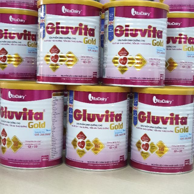 Sữa Gluvita Gold 400g (người bệnh tiểu đường) Date2023