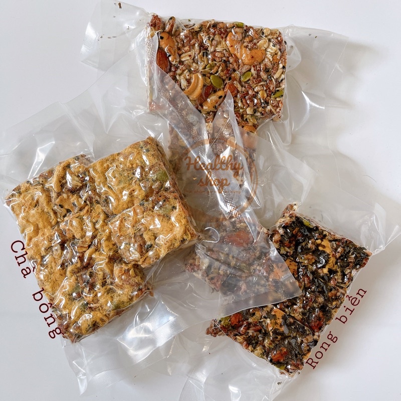 Thanh cơm gạo lứt ngũ cốc chà bông, rong biển miếng 200g