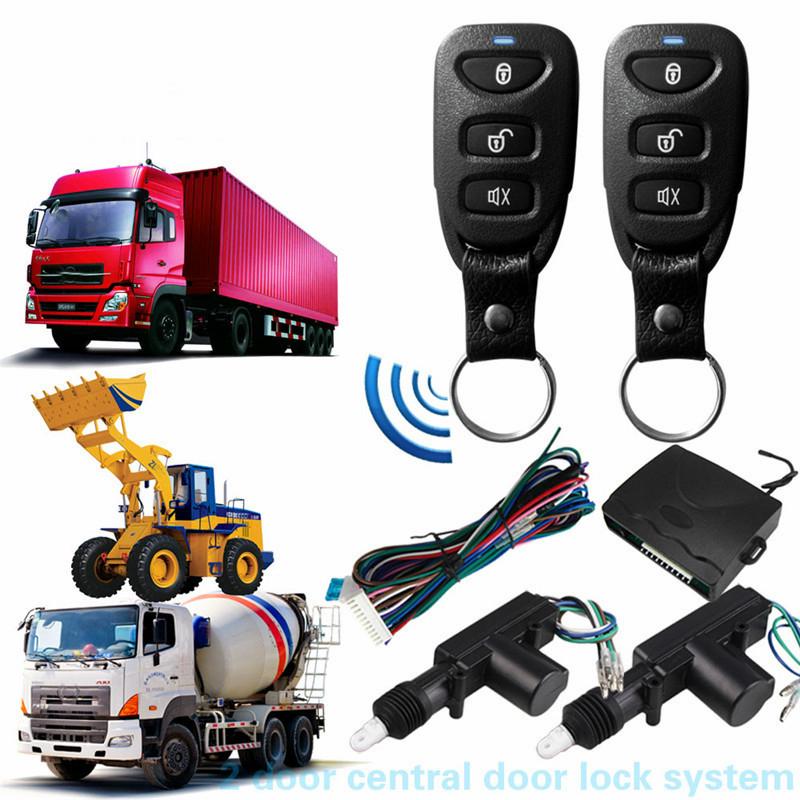 Hệ Thống Khóa Cửa Tự Động 24V Điều Khiển Từ Xa Cho Xe Tải 2 Cửa