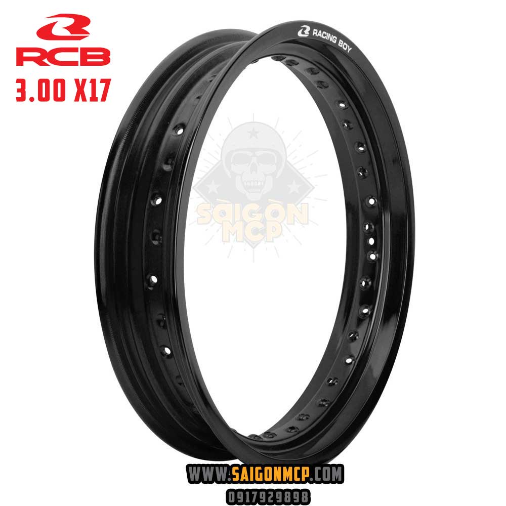 Niềng Nhôm 3.00 x 17 Chính Hãng RCB Màu Đen - SaigonMCP