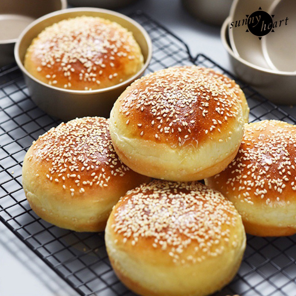 Khuôn Làm Bánh Hamburger 4 Inch Chống Dính Tiện Dụng Cho Nhà Bếp