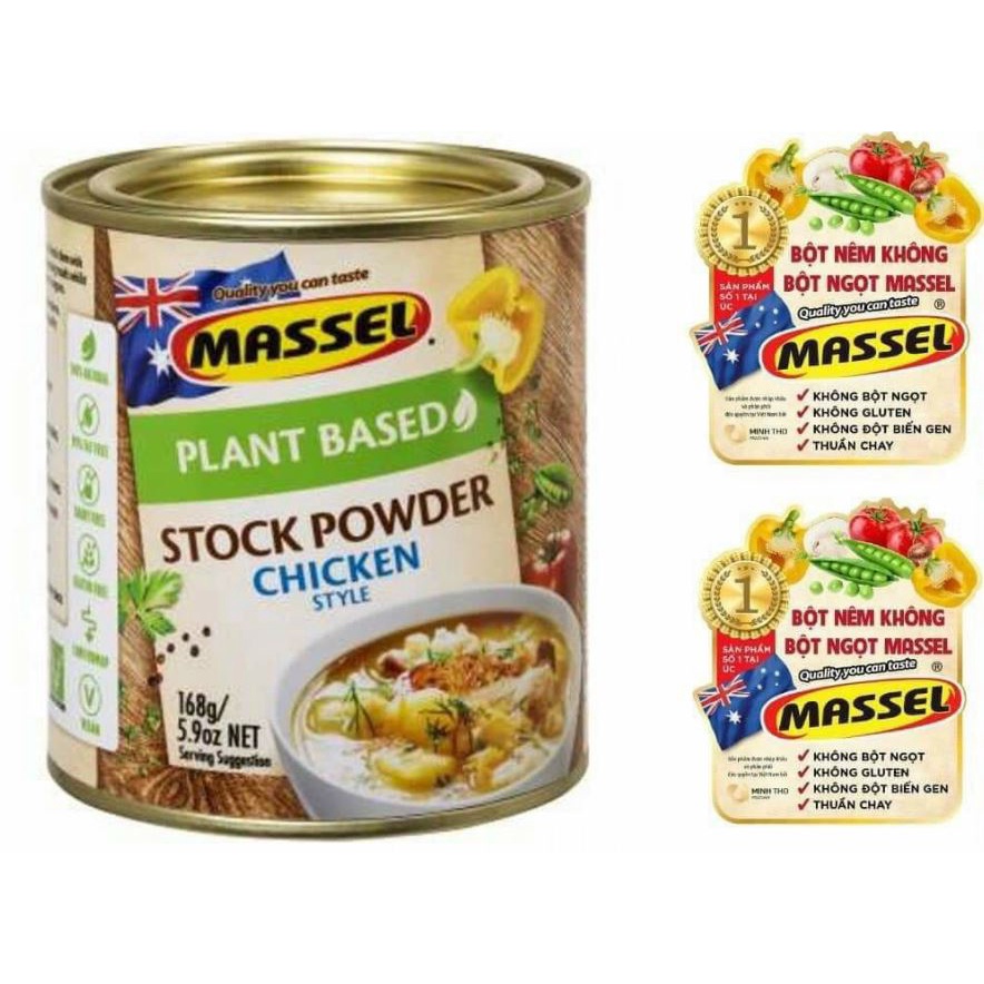 Hạt nêm Massel đủ vị của Úc cho bé 168g - vị bò, vị gà, vị rau củ