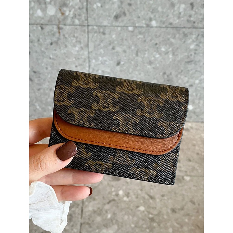 Ví Da Nhỏ Đựng Thẻ / Bằng Lái Xe In Họa Tiết Arc de Triomphe Cổ Điển Dành Cho Bạn Nữ