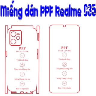 Miếng dán ppf bảo vệ điện thoại realme C35 khỏi trầy xước, xỉn màu