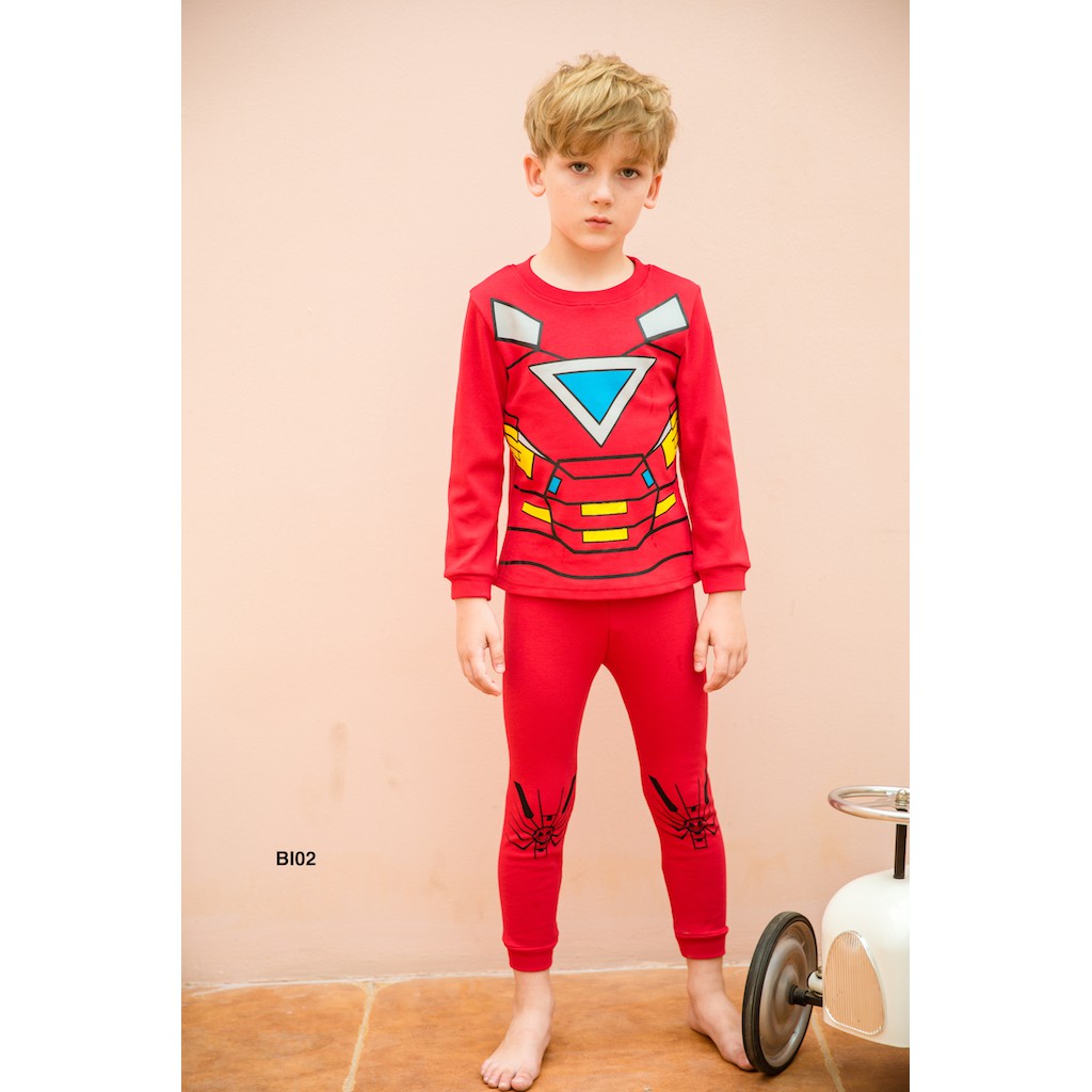 Quần áo siêu nhân trẻ em thu đông dài tay siêu anh hùng cho bé