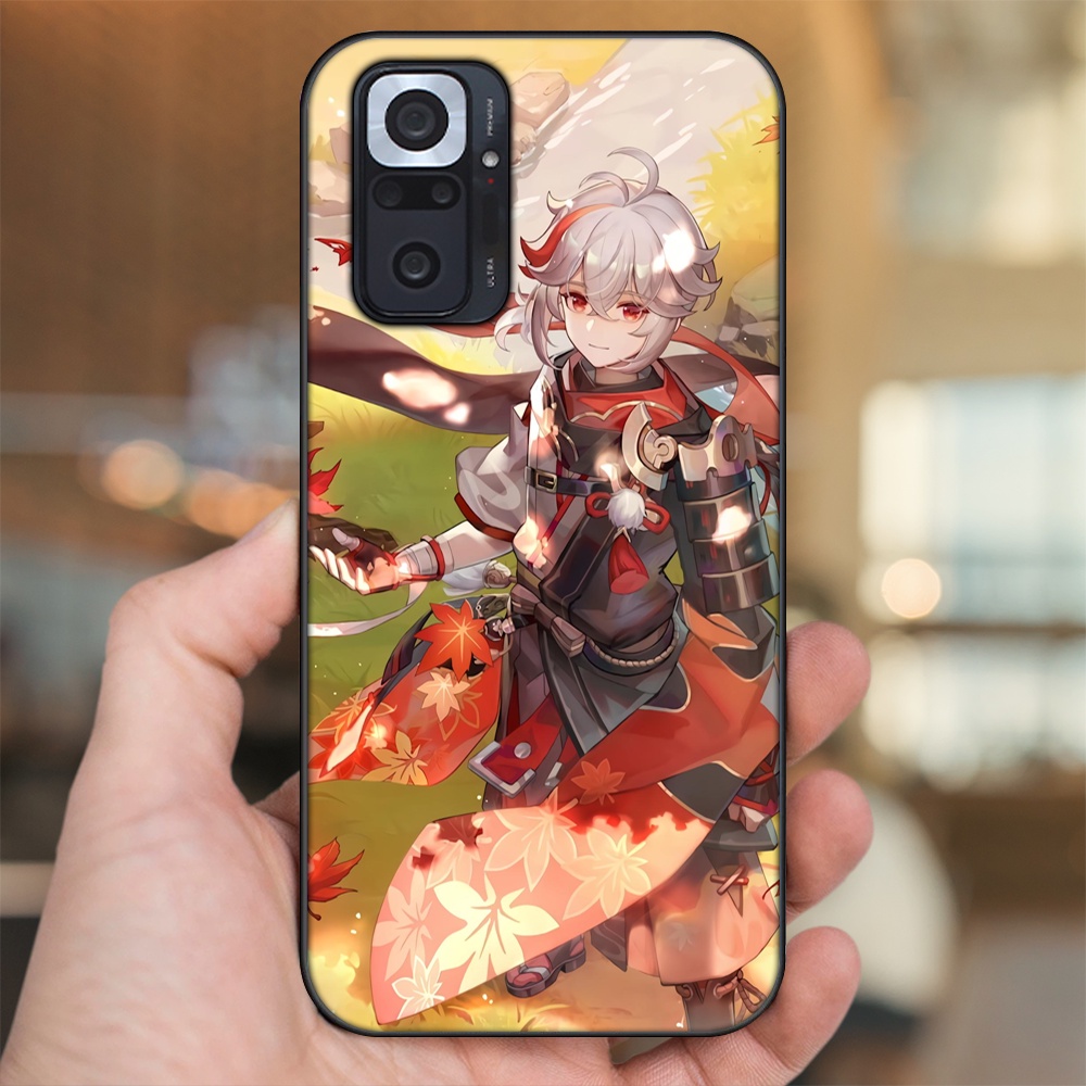 Ốp lưng Xiaomi Redmi Note 10 Pro viền đen in hình Kazuha Genshin Impact