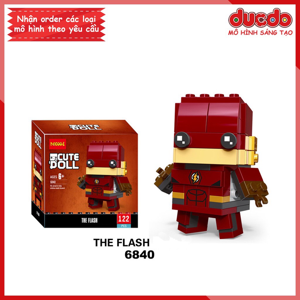 Brick Headz trong Justice League - Đồ chơi Lắp ghép Mô hình Batman Mini Minifigures DECOOL 6835-6840 BrickHeadz