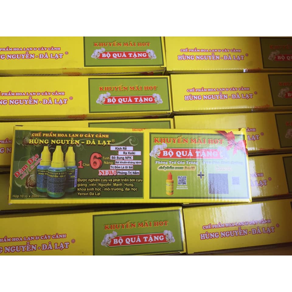 SET 1 HỘP HÙNG NGUYỄN ĐÀ LẠT 6 trong 1( 10 lọ) KÈM QUÀ TẶNG