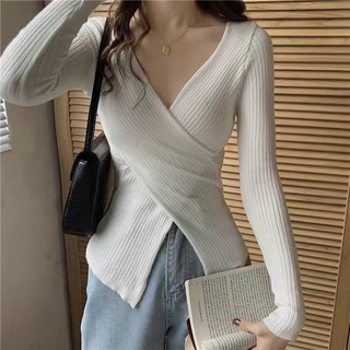 Áo Thun Body Dài Tay Vạt Chéo Nhún EO