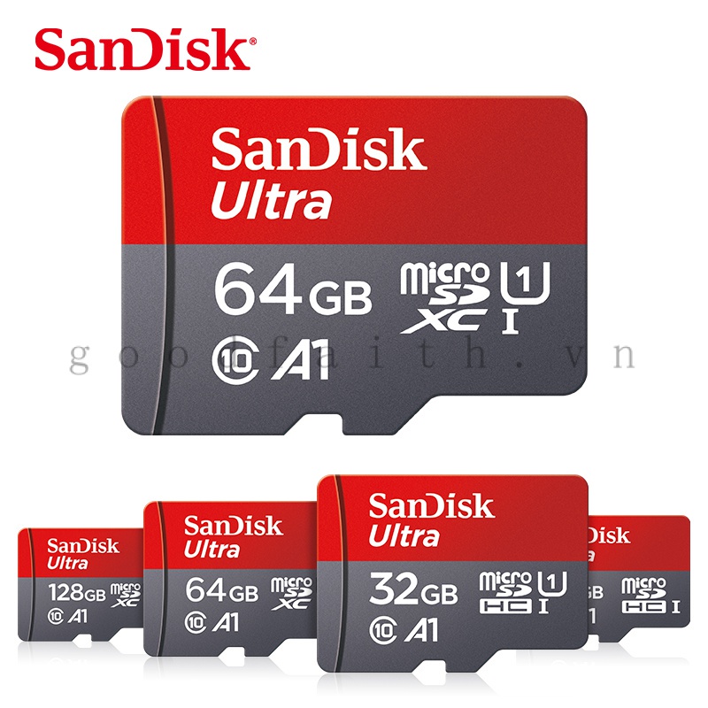 Thẻ nhớ sandisk 64GB /32Gb/16GB/8GB dùng điện thoại, máy ảnh - Thẻ nhớ tốc độ cao Class 10 Ultra 667x 100MB/s -BH 5 năm