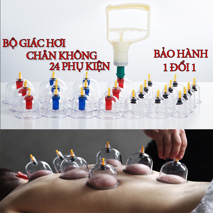 công dụng của giác hơi,đồ giác hơi bằng nhựa 24 phụ kiện, giác hơi chân không an toàn tuyệt đối,bảo hành toàn quốc