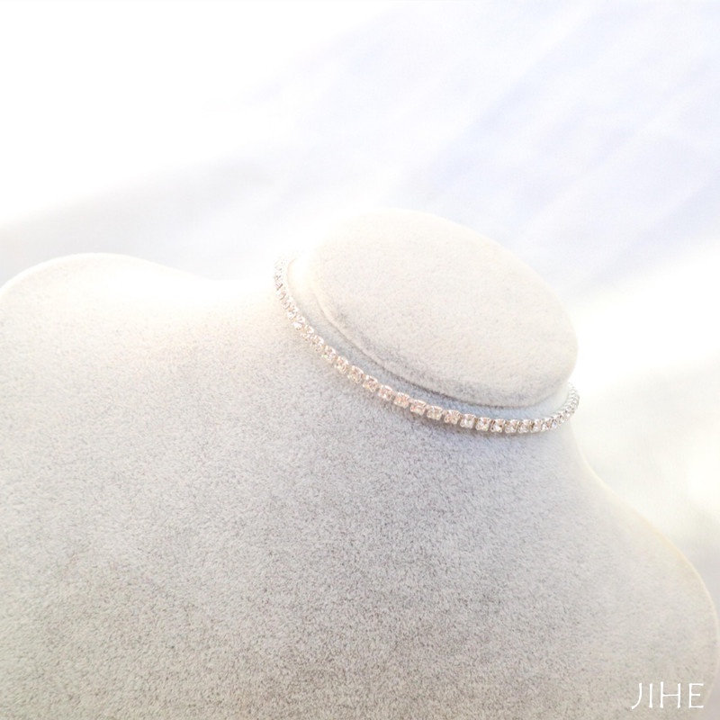 Vòng Cổ choker Đính Đá zircon Lấp Lánh Thời Trang