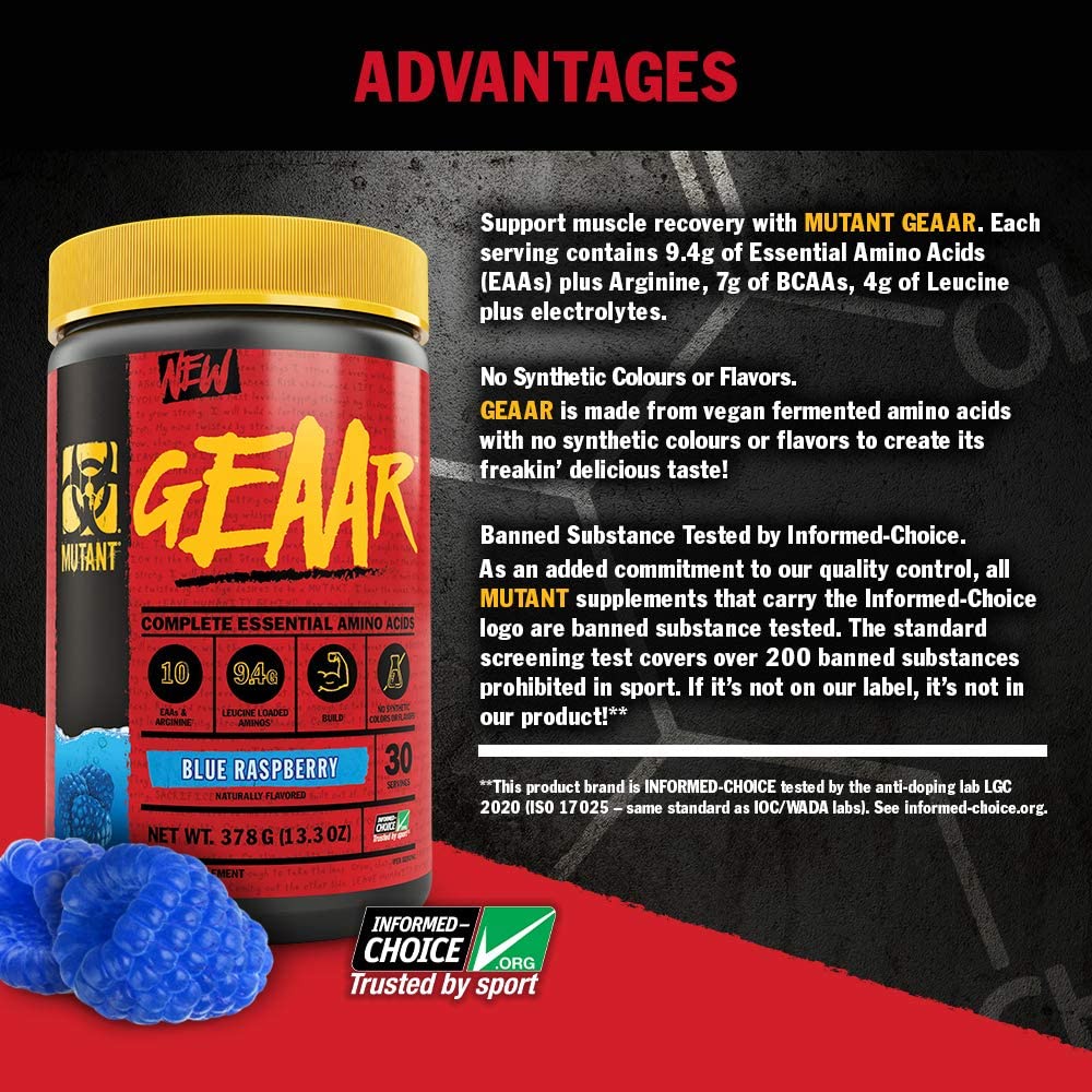 Geaar Mutant Amino acid Eaa  - Tăng Cơ Phục Hồi Và Phát Triển Cơ