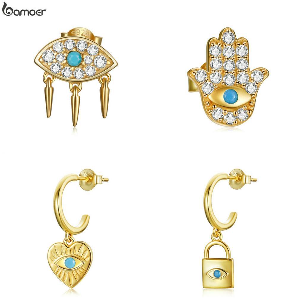 Bông tai Bamoer SCE1138 100% bạc 925 phong cách Tây Ban Nha thời trang dành cho nữ