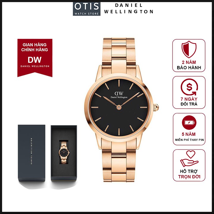 Đồng Hồ Nam Nữ Daniel Wellington Iconic Link Rose Gold Black DW Chính Hãng - OtisWatch